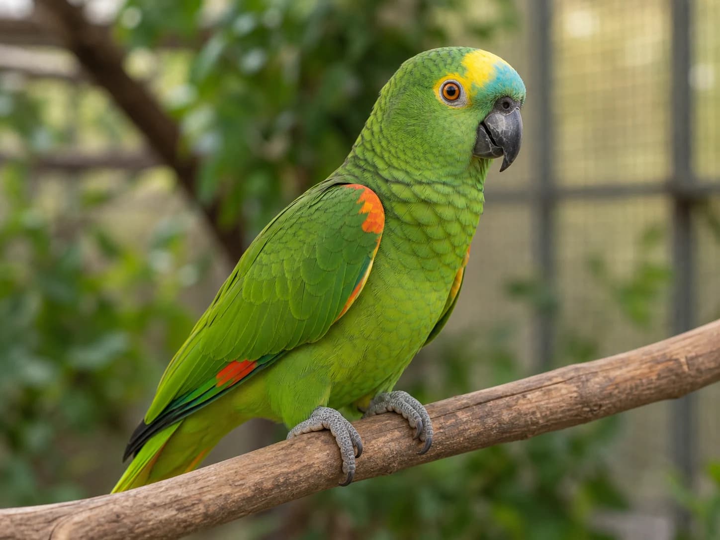 Orange-winged Amazon Amazon Parrot realistic reference image