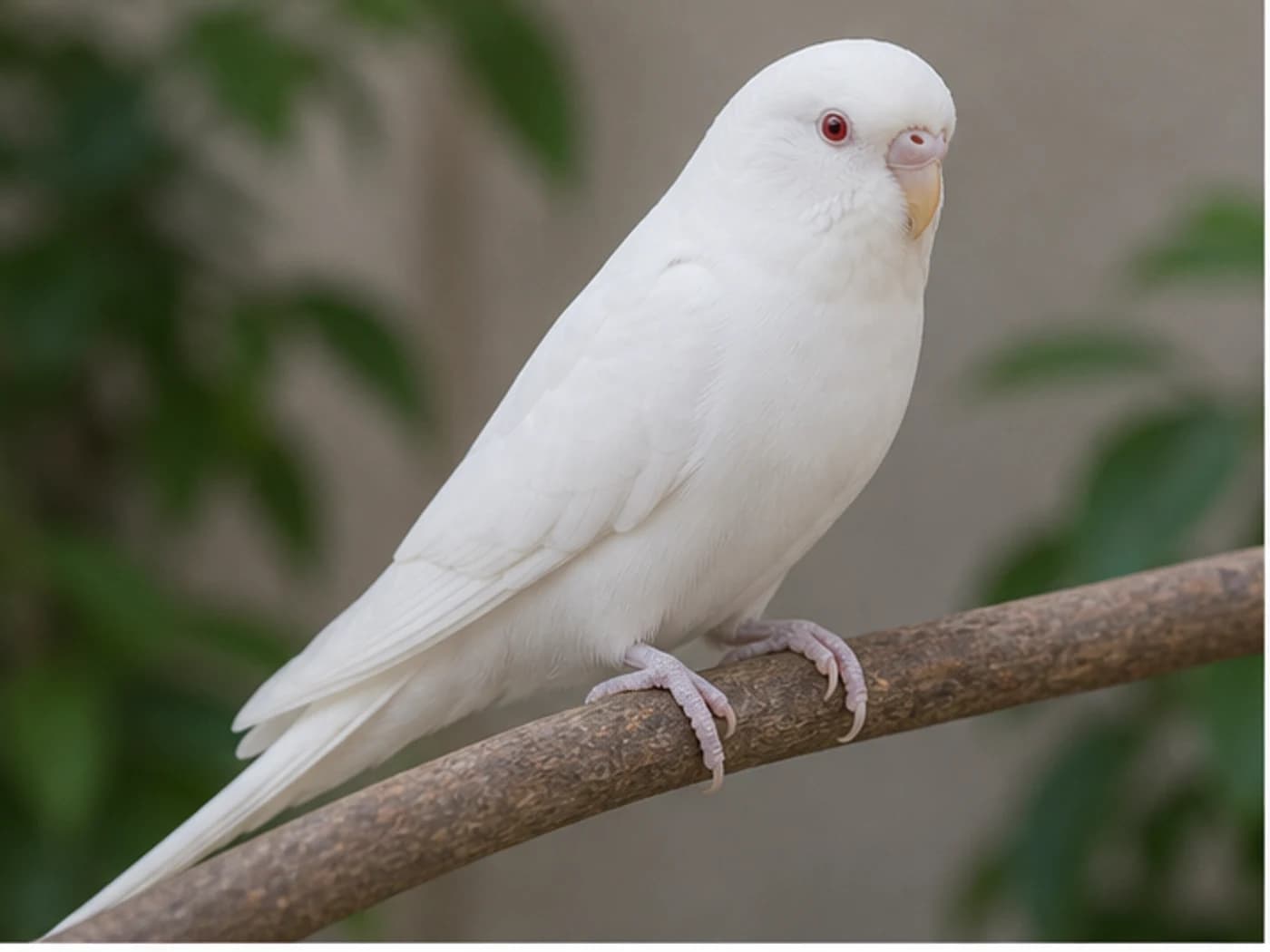 Albino Budgie realistic reference image