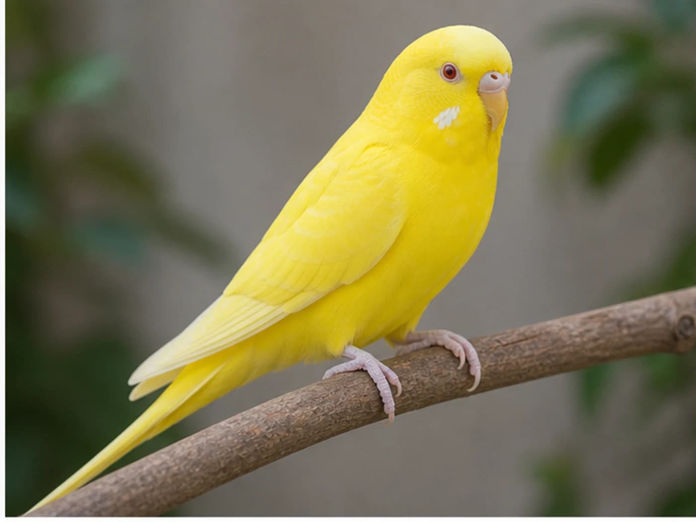 Lutino Budgie realistic reference image