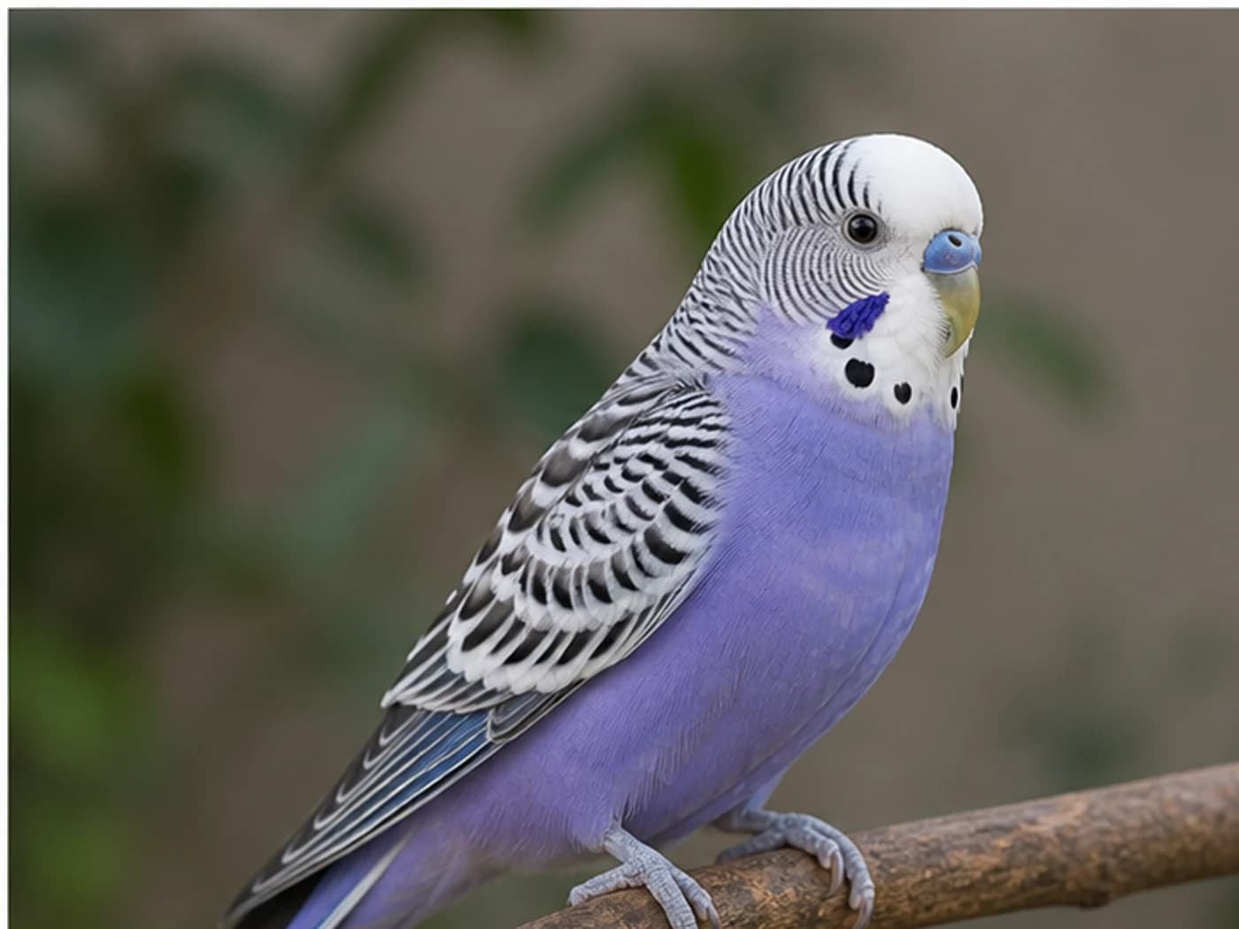 Violet Budgie realistic reference image
