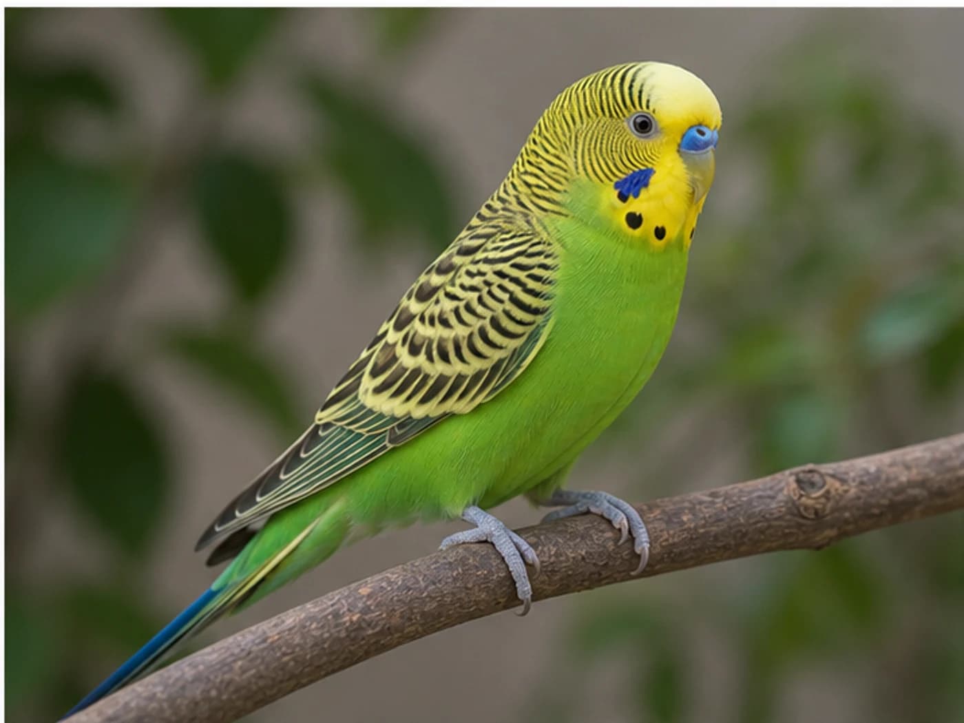 Wild Green / Light Green Budgie realistic reference image