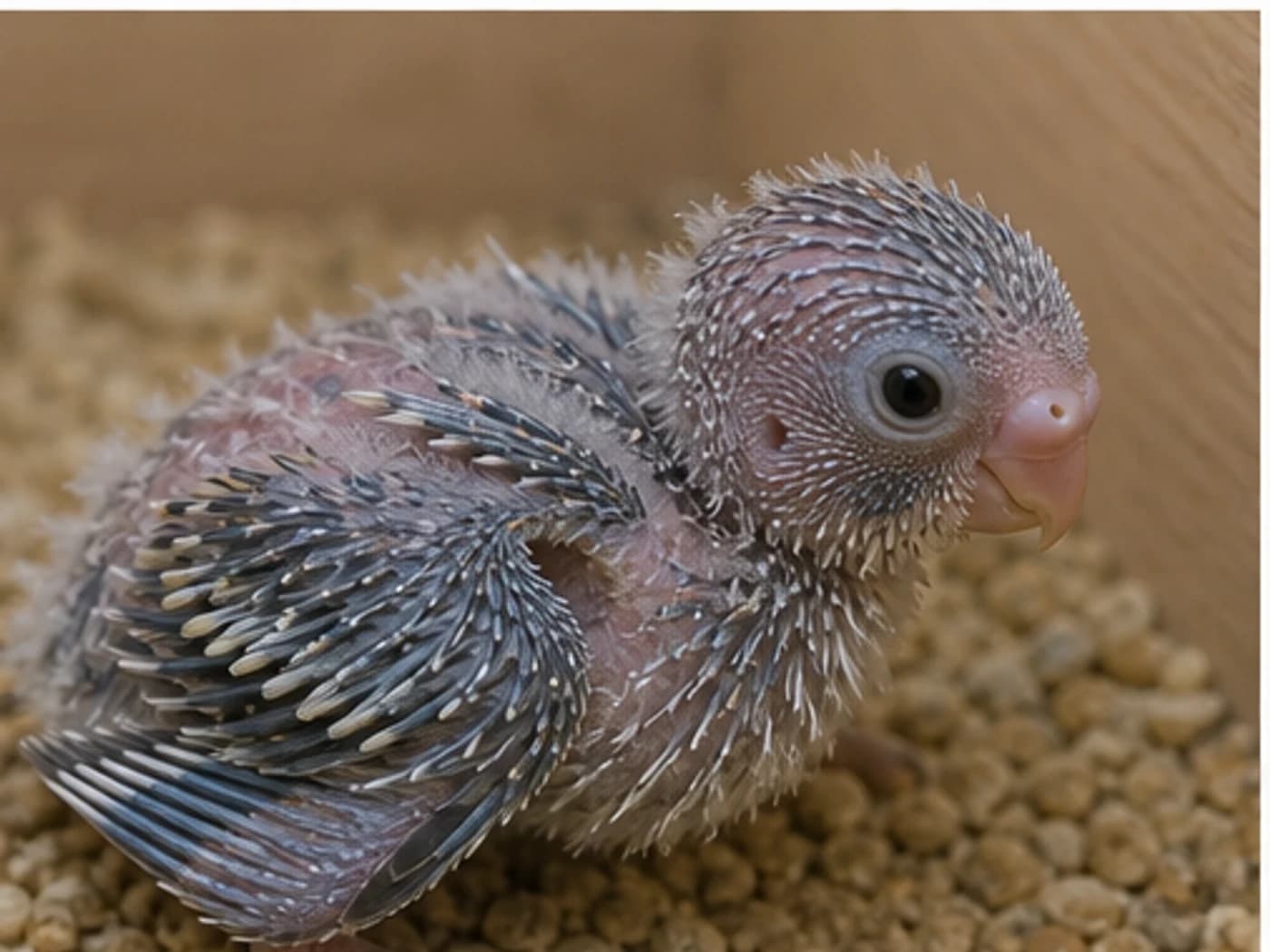 Budgie Pin feather stage growth-stage reference image
