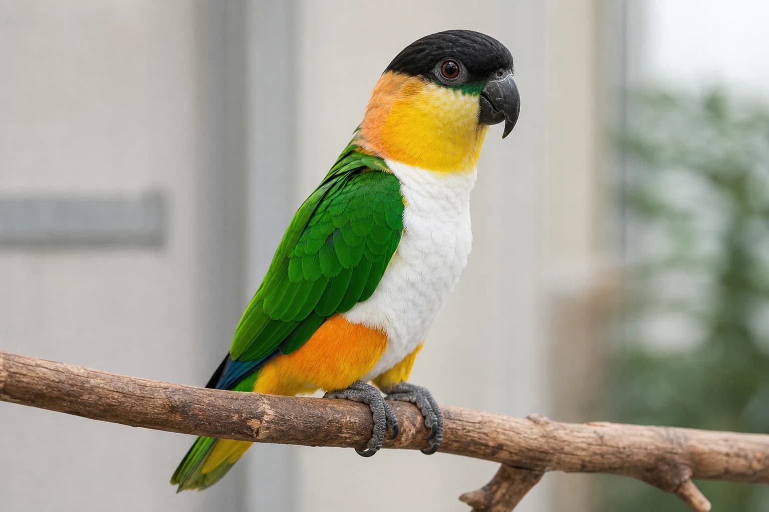 Black-headed Caique Caique realistic reference image