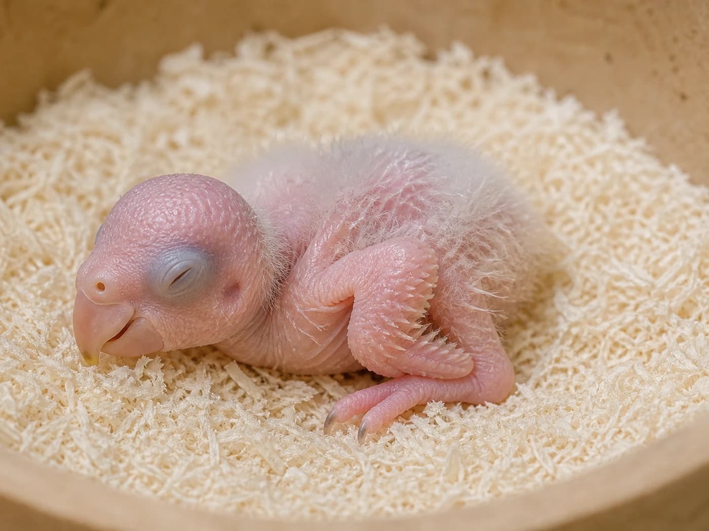 Caique Hatchling growth-stage reference image