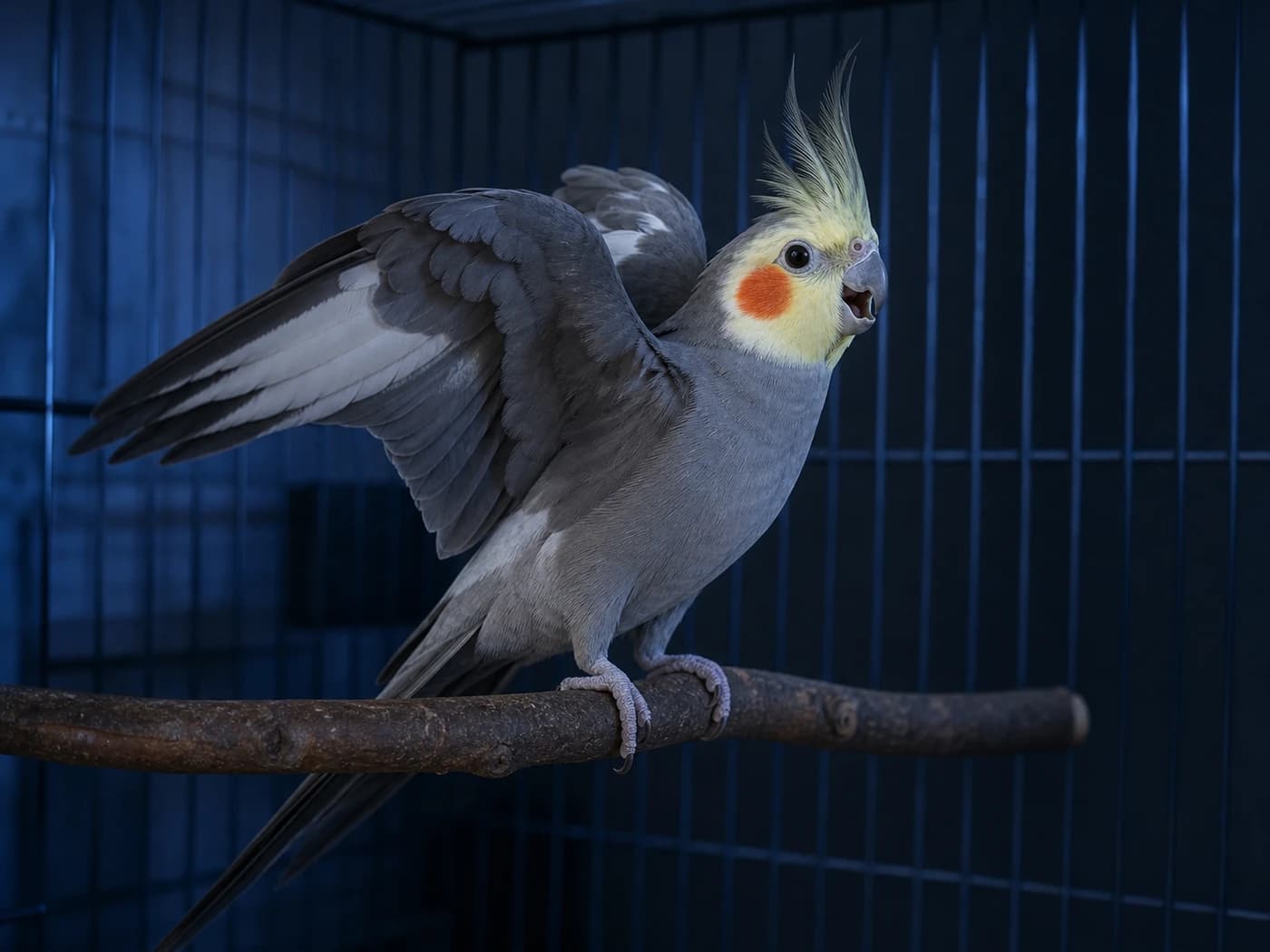 Cockatiel Night fright behavior reference image