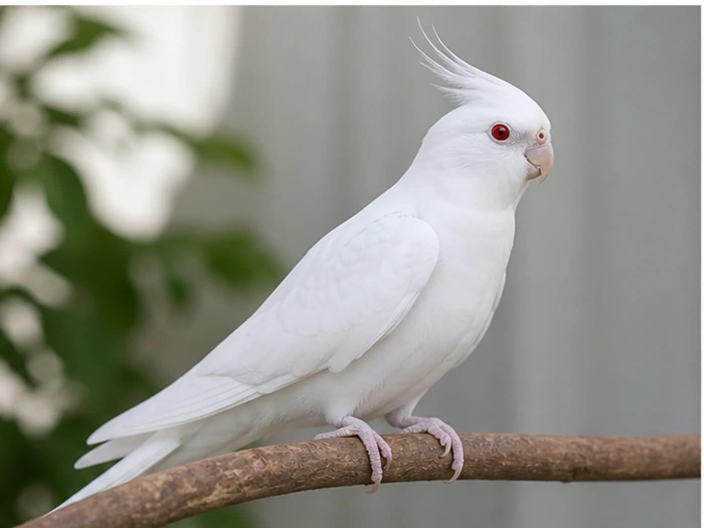 Albino Cockatiel realistic reference image