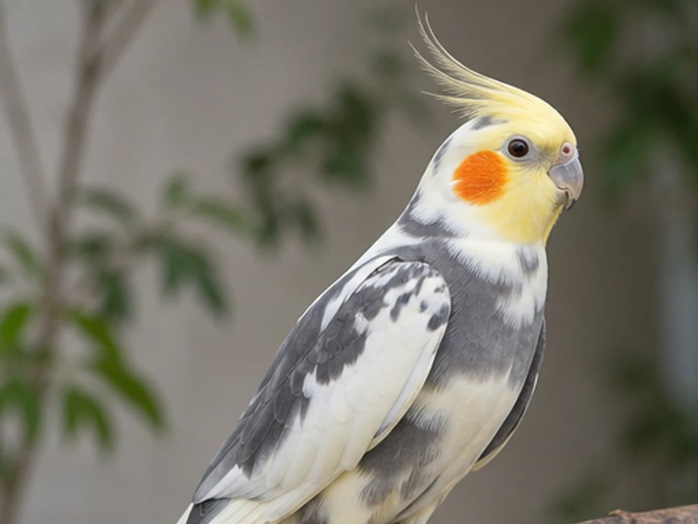 Pied Cockatiel realistic reference image