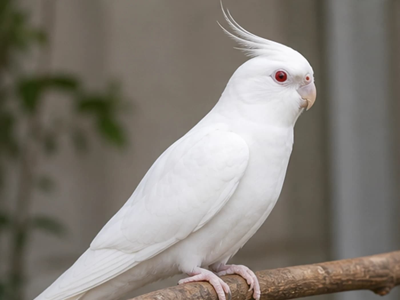 Whiteface Lutino Cockatiel realistic reference image