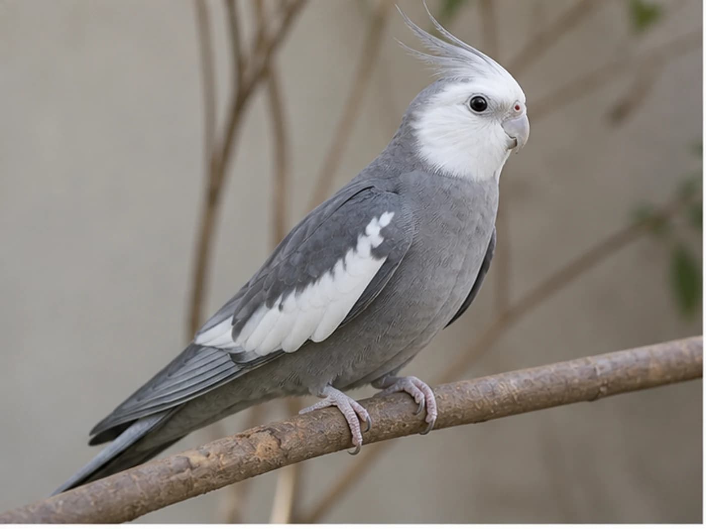 Whiteface Cockatiel realistic reference image