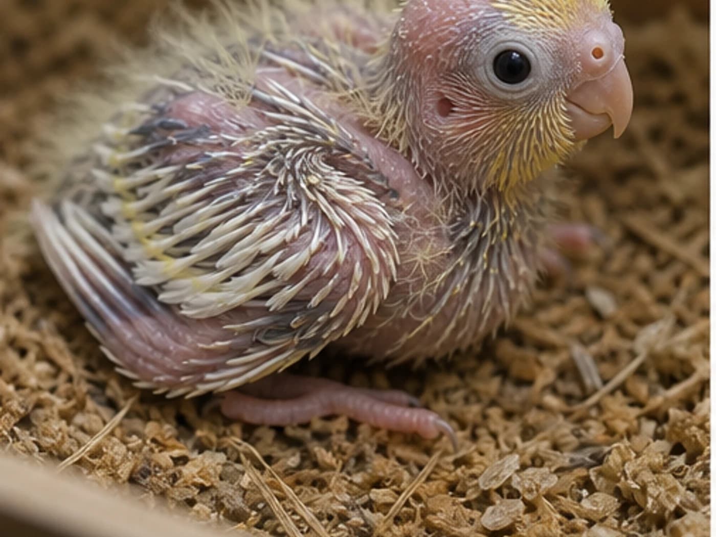 Cockatiel Pin feather stage growth-stage reference image