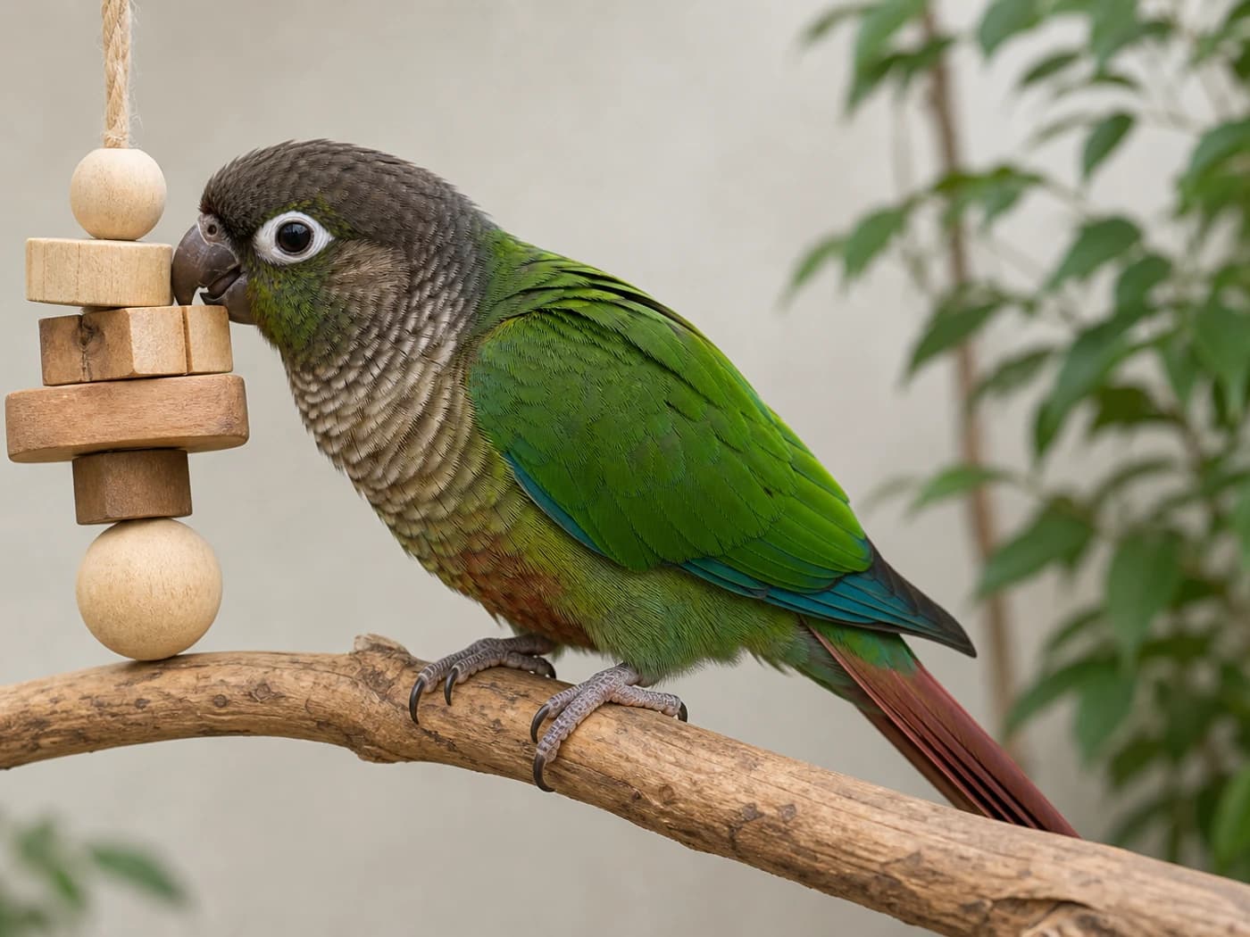 Conure Beaky exploration behavior reference image