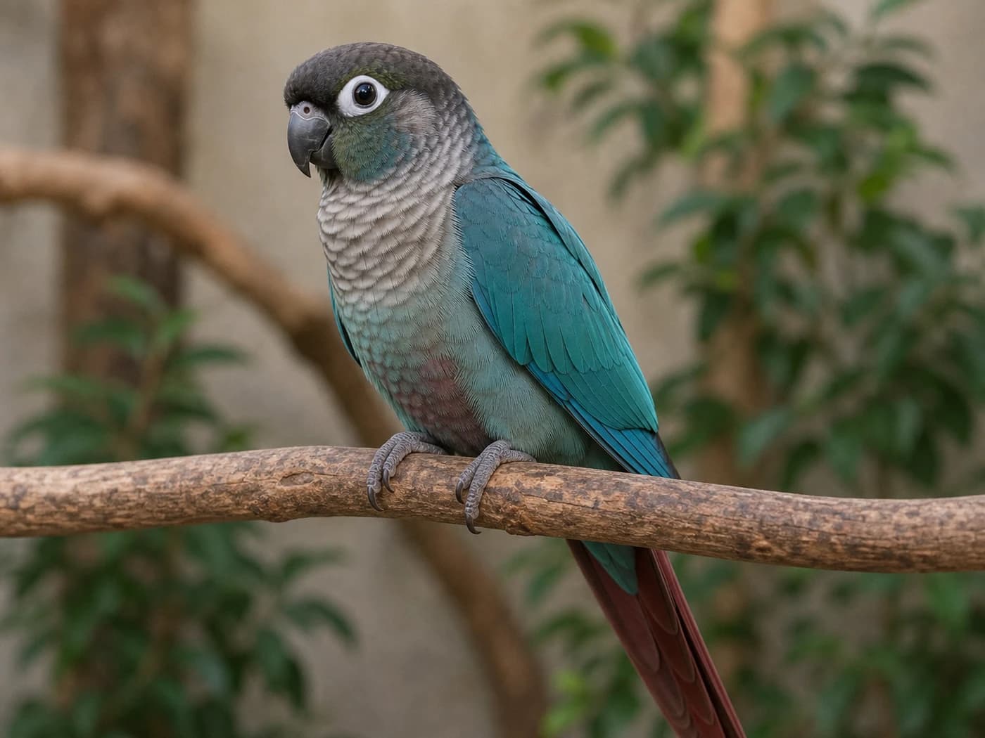 Turquoise Green-cheeked Conure Conure realistic reference image