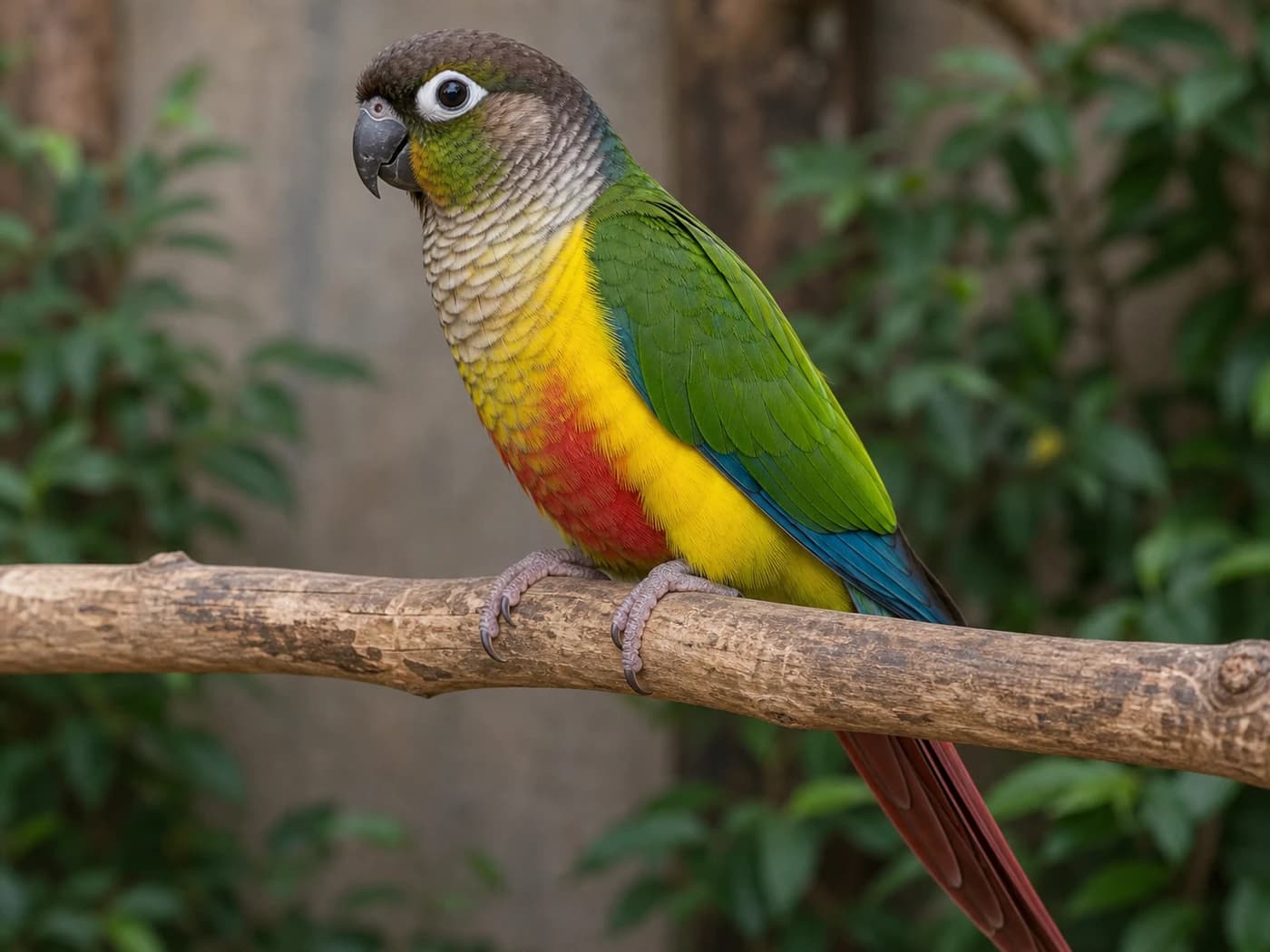 Yellow-sided Green-cheeked Conure Conure realistic reference image