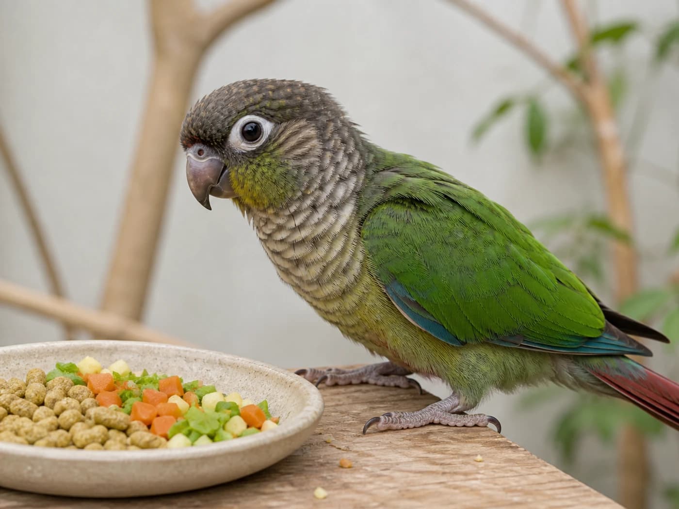 Conure Weaning / juvenile growth-stage reference image