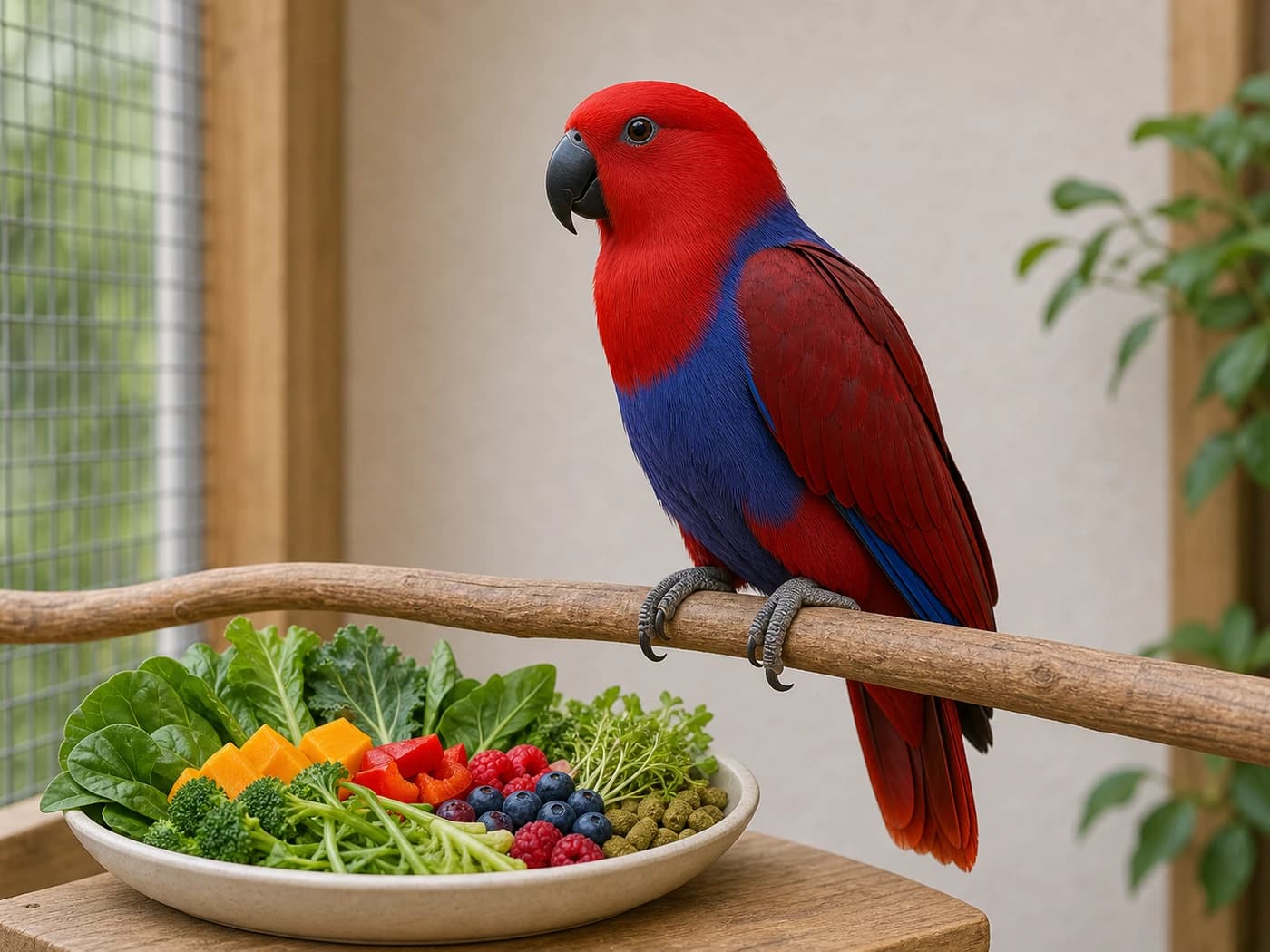 Eclectus Diet sensitivity behavior reference image