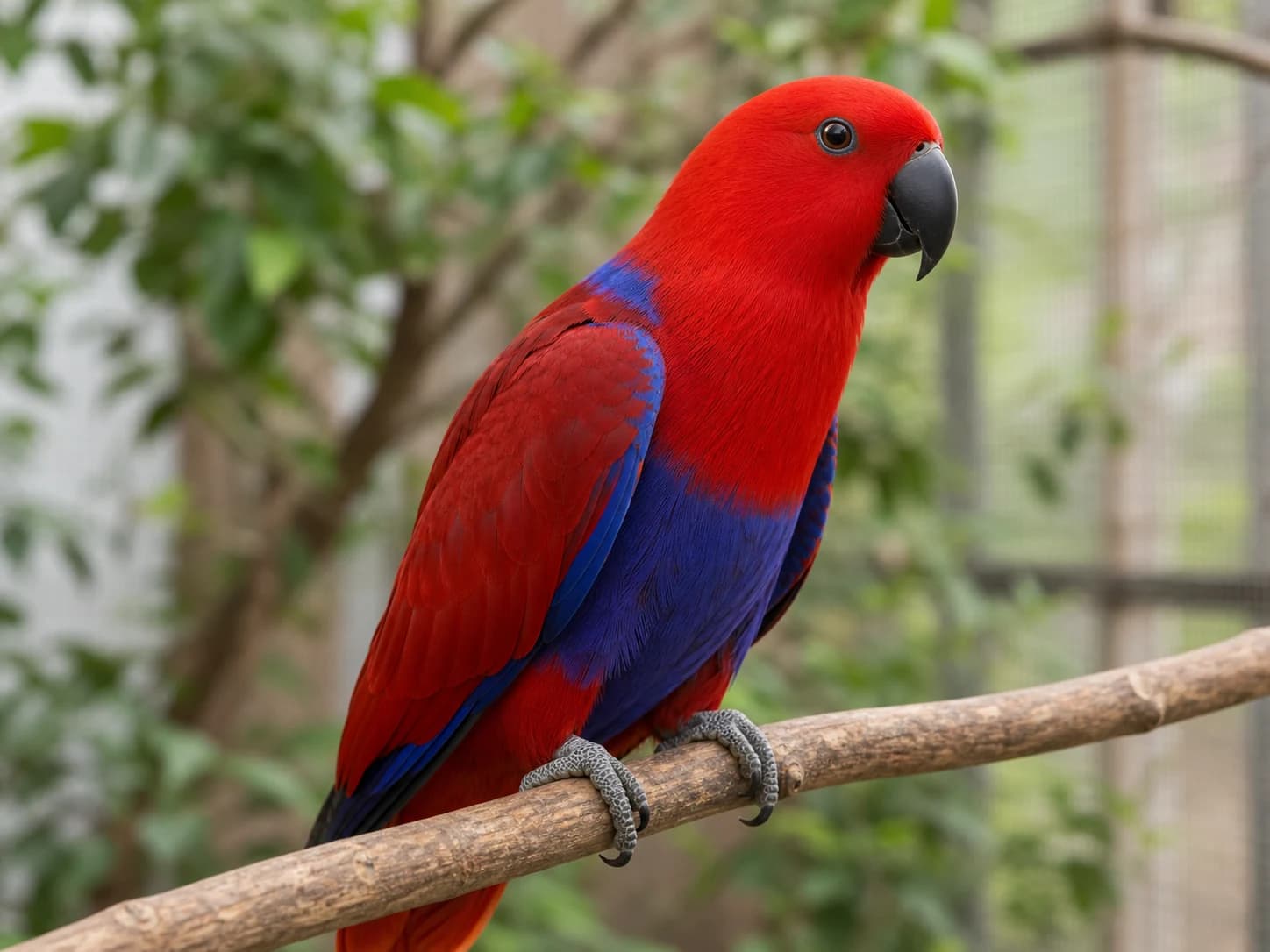 Solomon Island Eclectus - Female Eclectus realistic reference image
