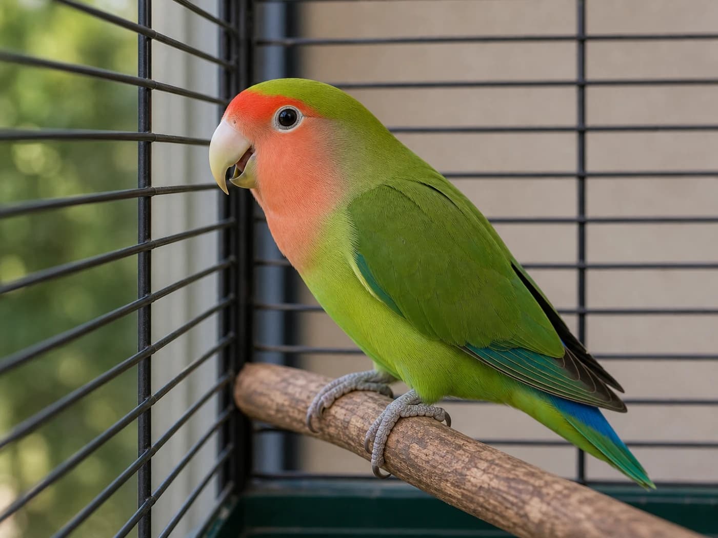 Lovebird Cage and corner guarding behavior reference image