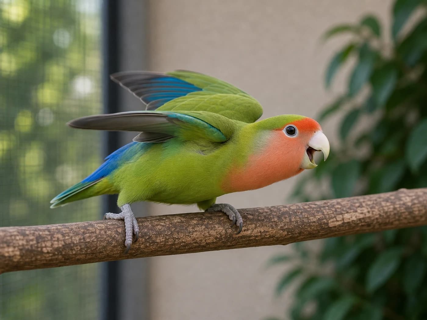 Lovebird Charging toward hands behavior reference image