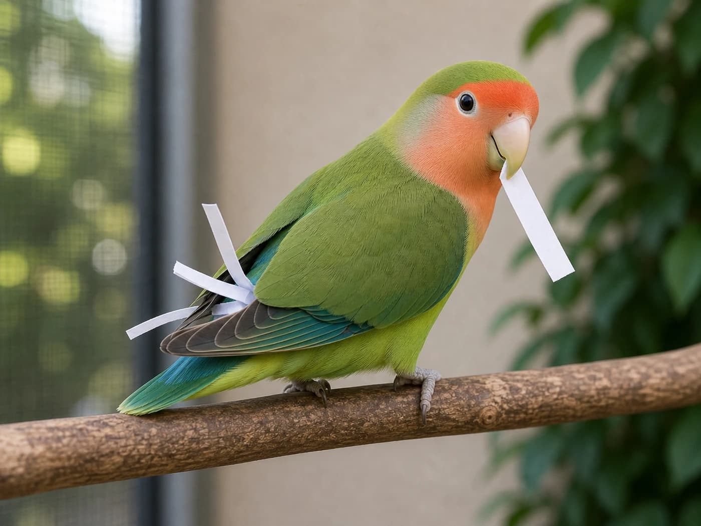 Lovebird Paper tucking nesting behavior behavior reference image