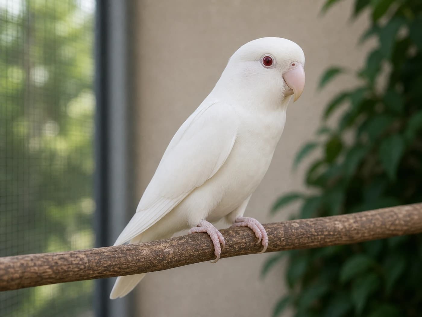 Albino Lovebird realistic reference image