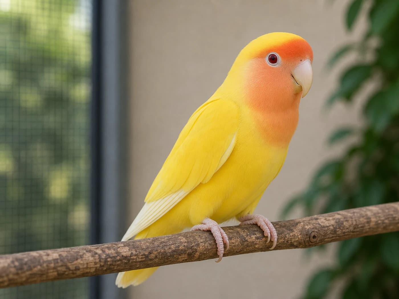 Lutino Lovebird realistic reference image