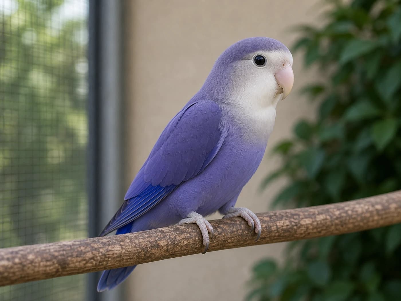Violet Lovebird realistic reference image