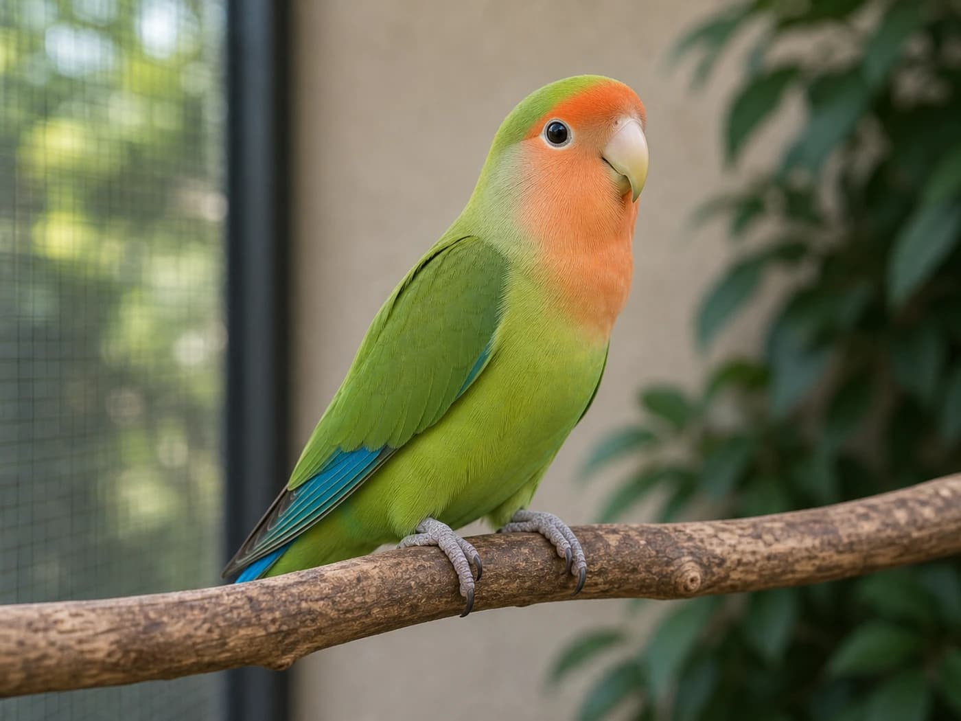 Wild Green Lovebird realistic reference image