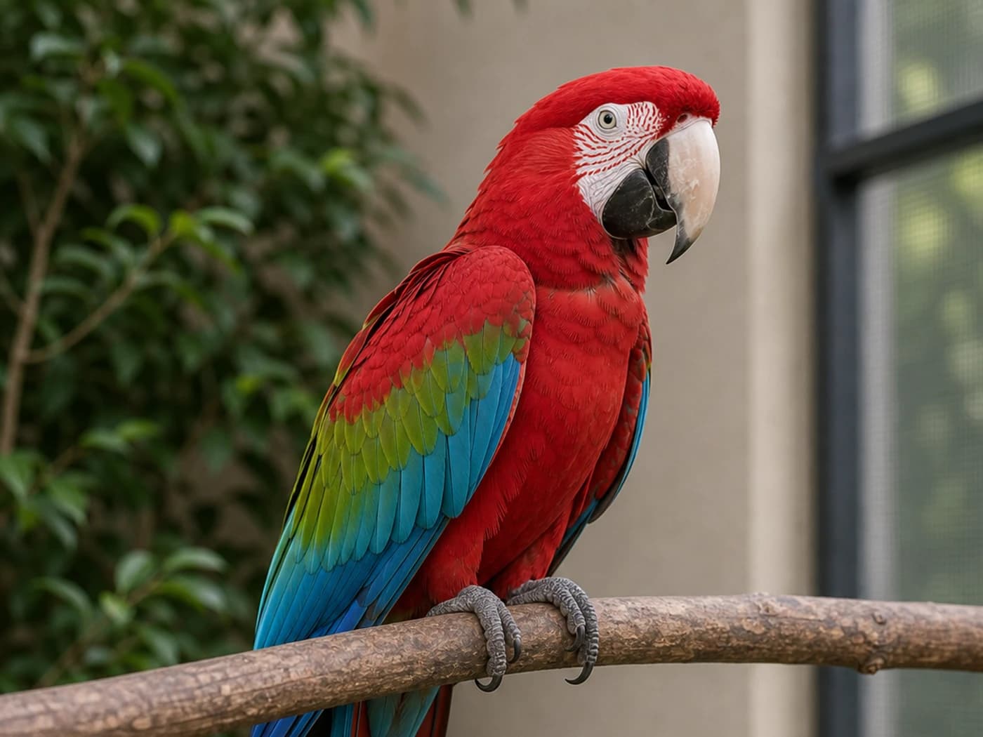 Green-winged Macaw Macaw realistic reference image