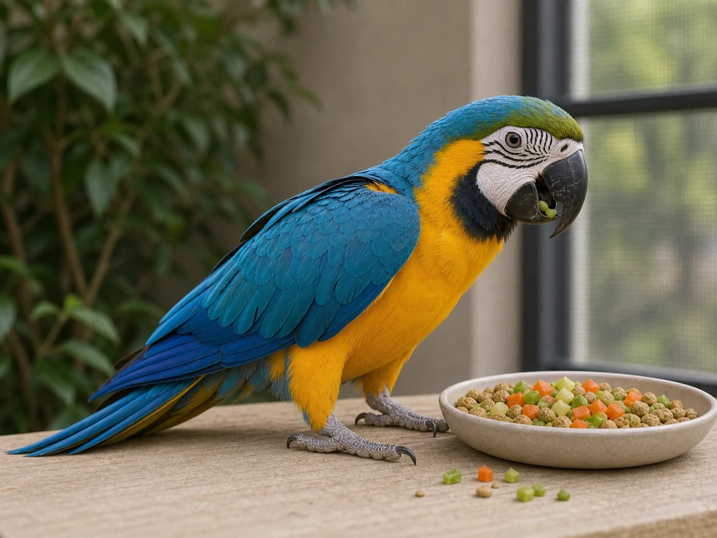 Macaw Weaning / juvenile growth-stage reference image