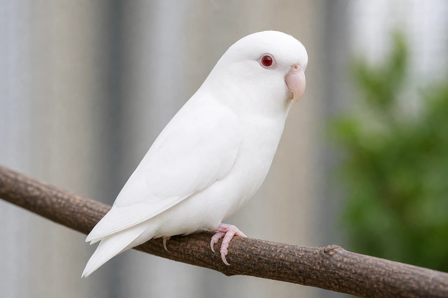 Albino / American White Pacific Parrotlet realistic reference image