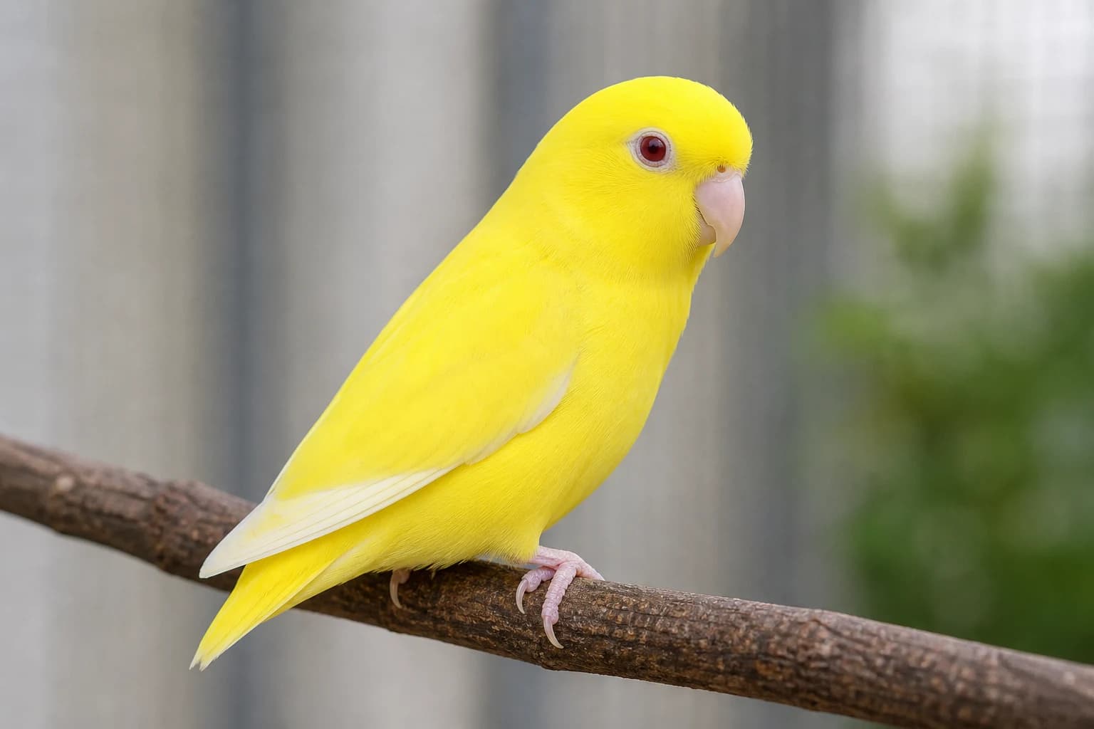 Lutino / Yellow Pacific Parrotlet realistic reference image