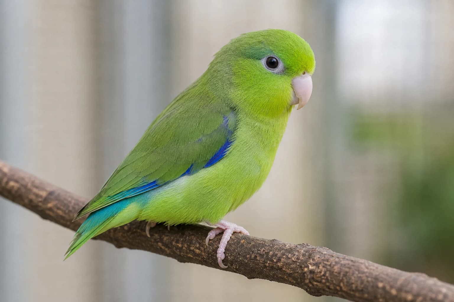 Wild Green Pacific Parrotlet realistic reference image