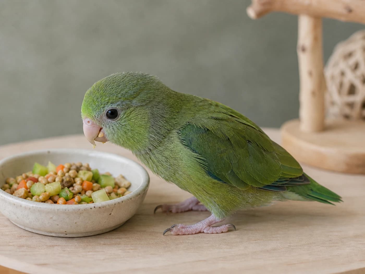 Pacific Parrotlet Weaning / juvenile growth-stage reference image