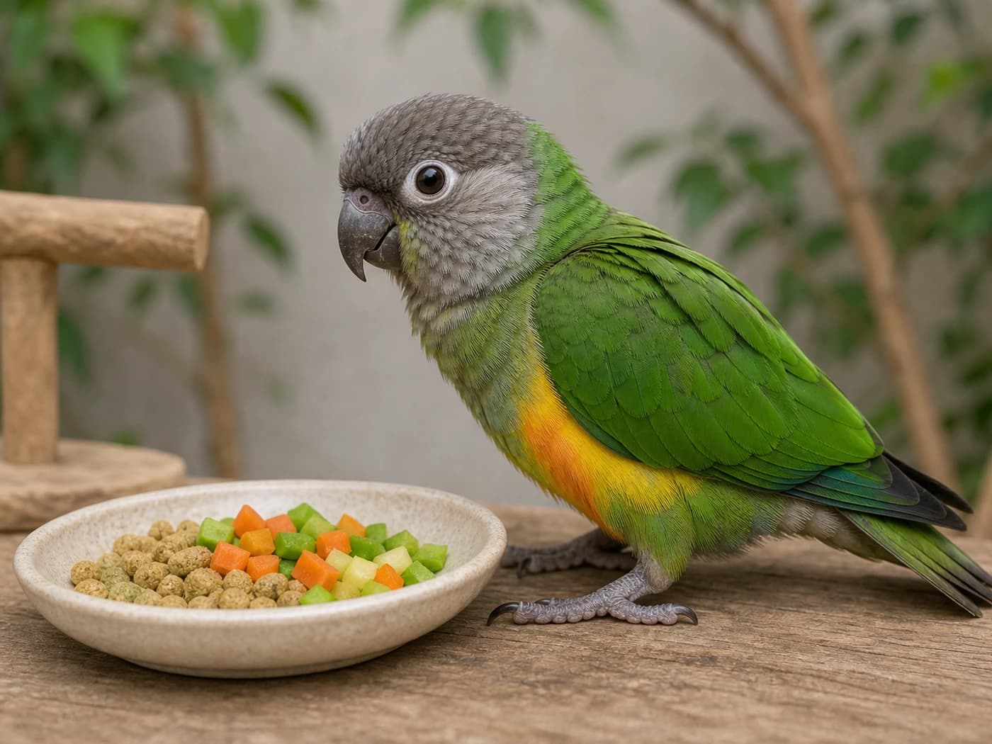 Senegal Parrot Weaning / juvenile growth-stage reference image