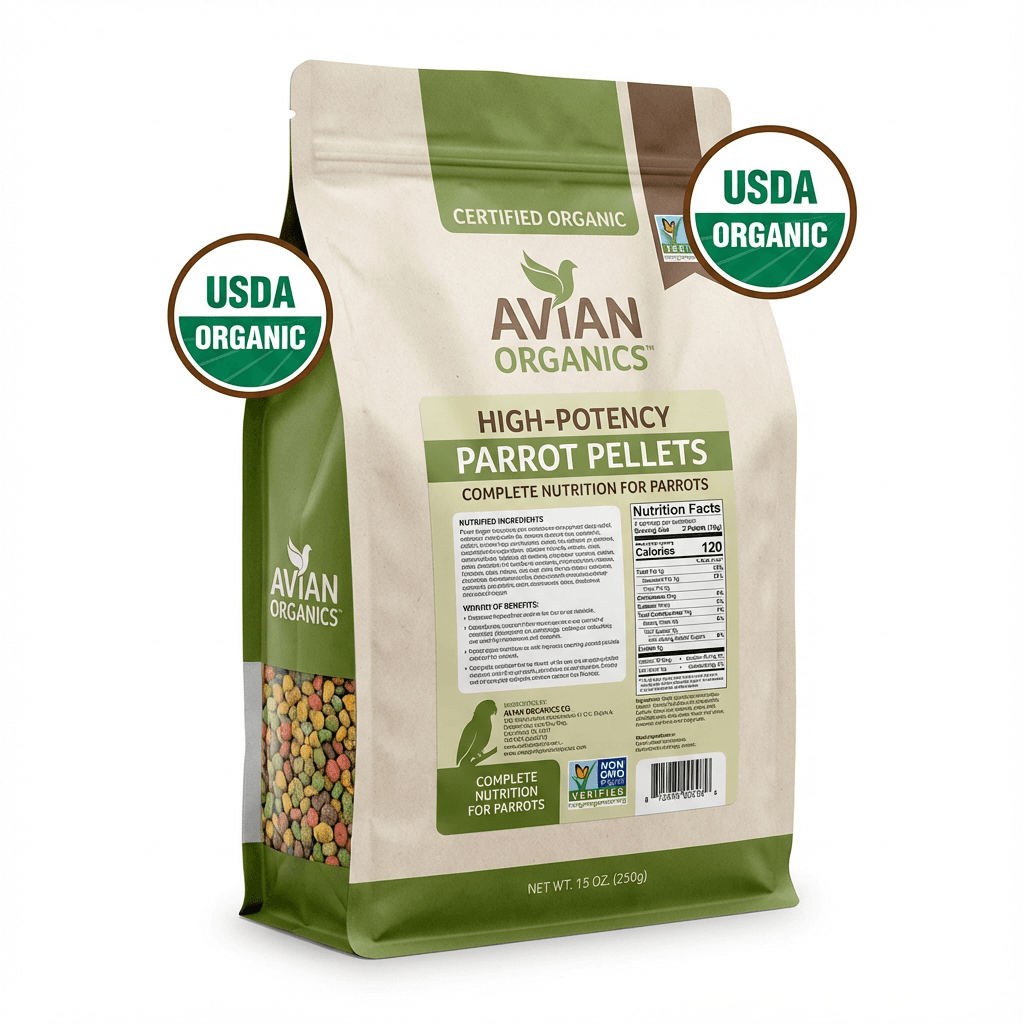 Organic High-Potency Parrot Pellets