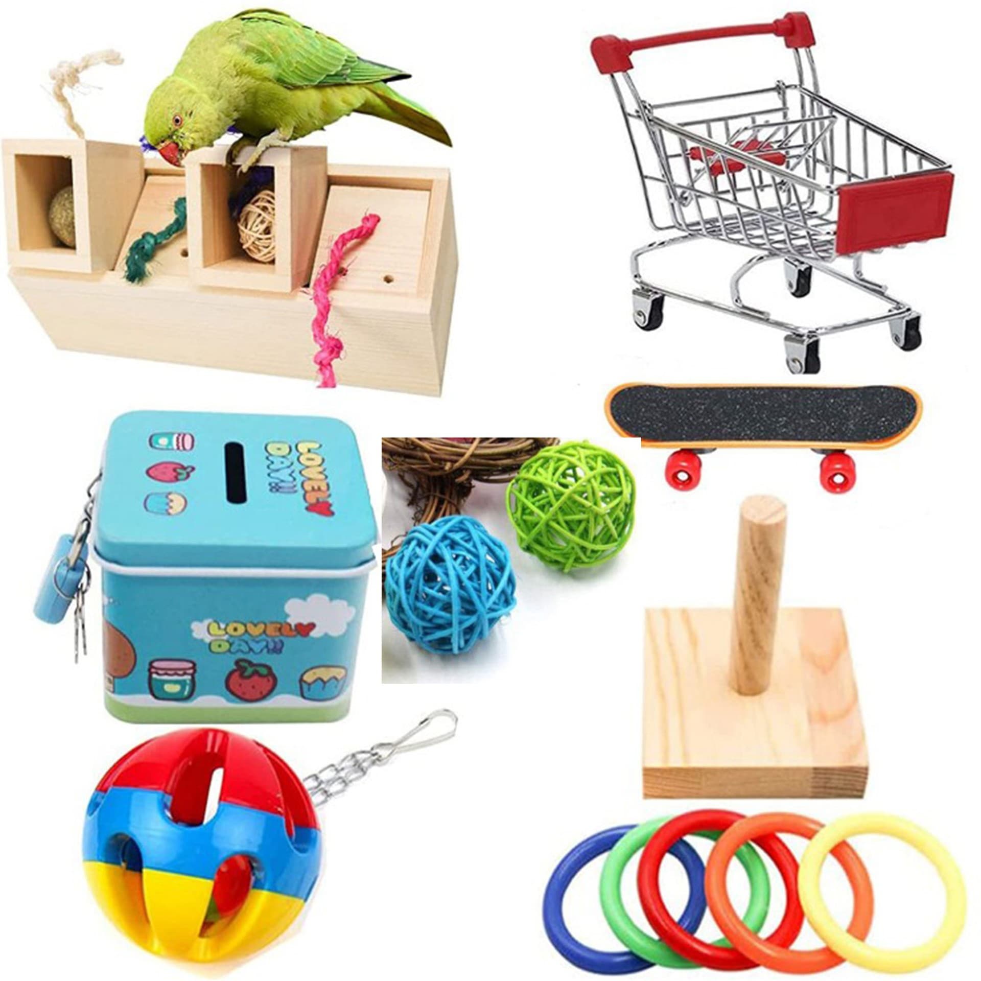 Wooden Puzzle Training Toys for Parrots