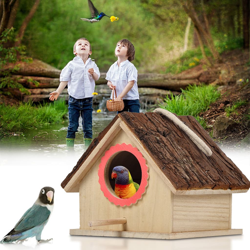 Wooden Parrot Breeding Nest Box