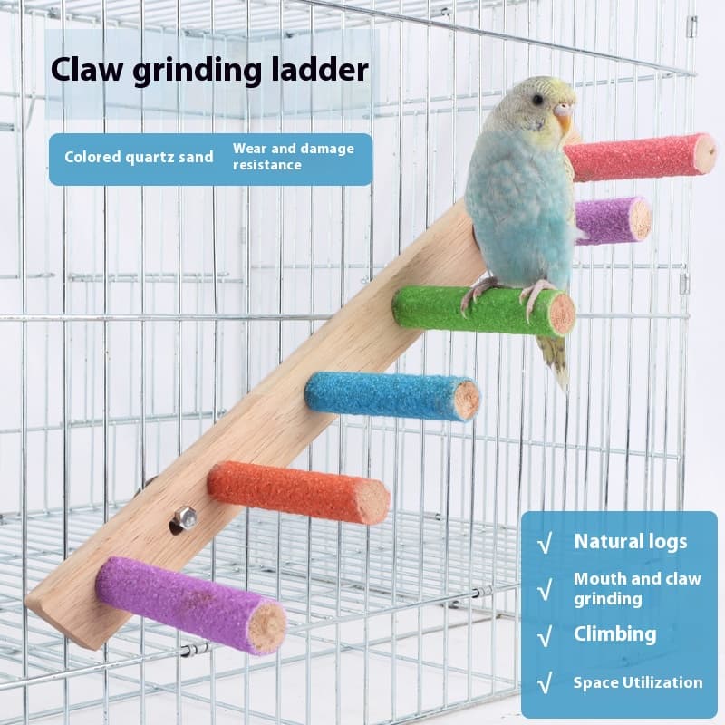 Frosted Wood Parrot Perch and Chew Stick